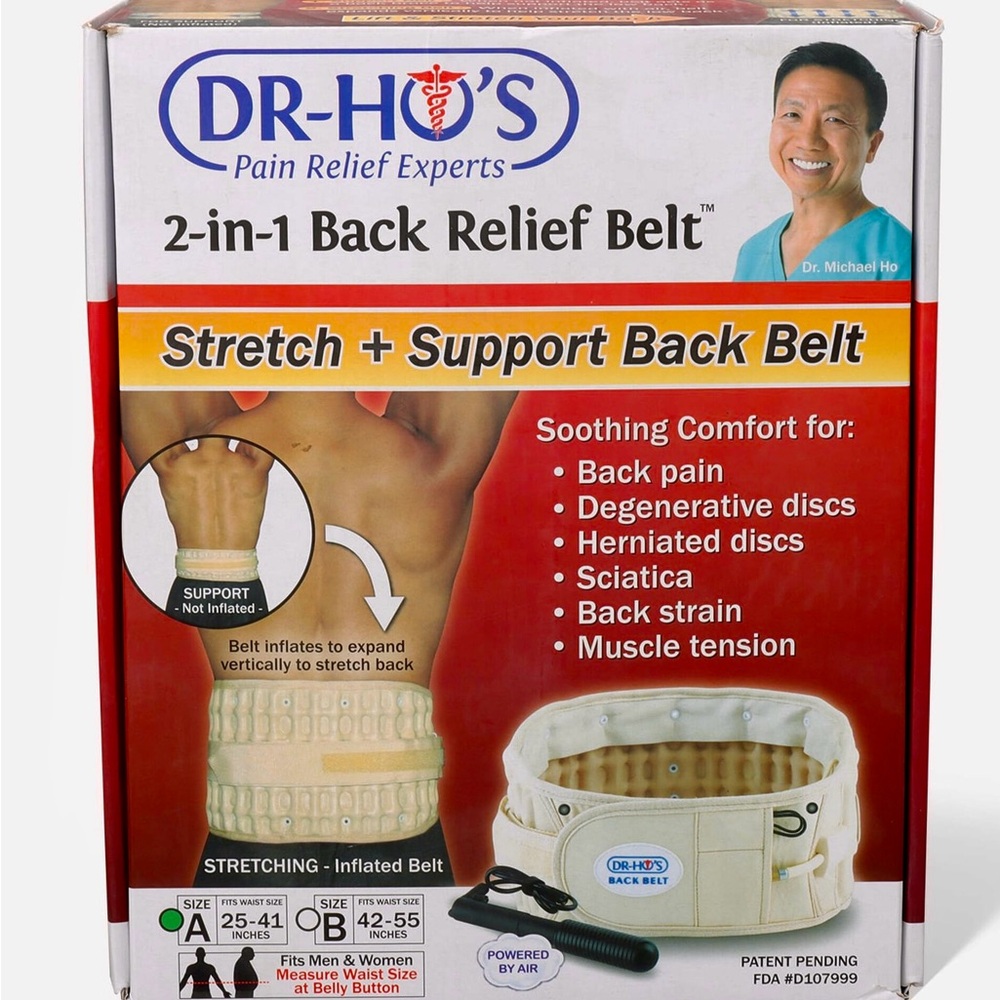 DR-HO’s 2-in-1 Decompression Belt Back Pain Relief & Lumbar Support